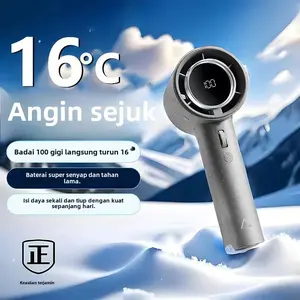 Mini kipas Strong Wind 100 Gear Wind Speed kipas angin Digital Display Adjustable Turbo kipas tangan