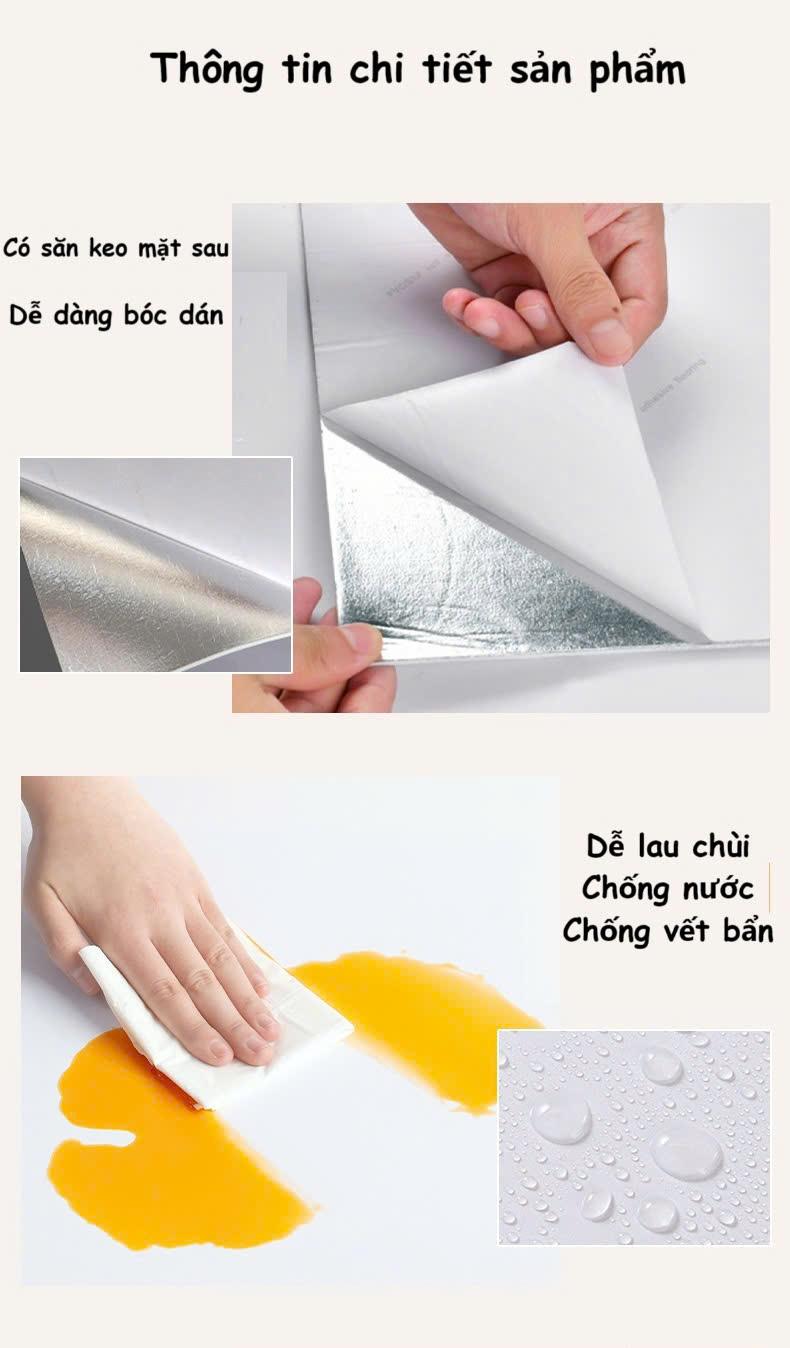 Product Introduction of Xốp dán tường giả đá PVC có sẵn keo mặt sau chống nước chịu nhiệt chống nóng - Combo 10 tấm 30x60 7