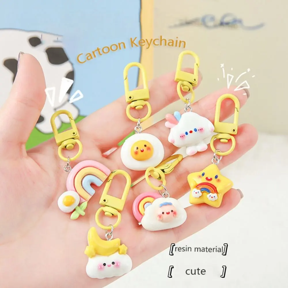 Aksesori Beg, Rantai Kunci Bulan dan Bintang Comel, Hiasan Beg Tangan, Loket Beg Hadiah Teman Wanita, Diperbuat daripada Resin, Sesuai untuk Pelajar dan Beg Sekolah, Digantung