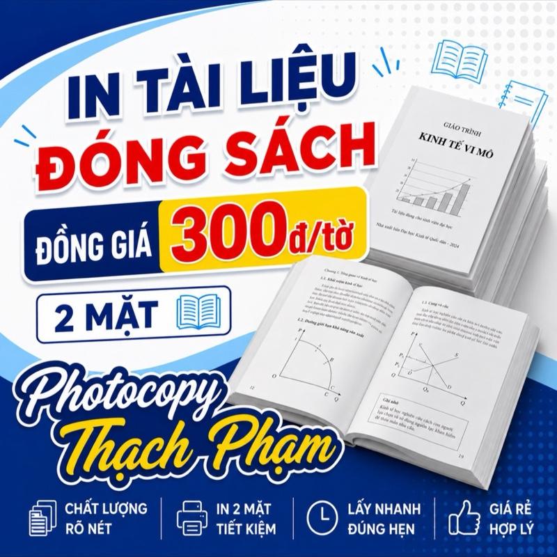 In tài liệu học tập giá rẻ khổ A4