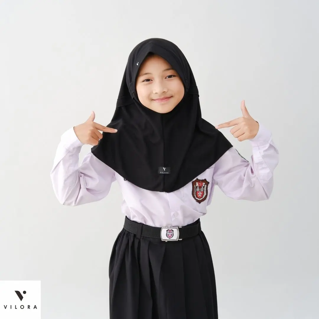 Vilora - Kerudung Sekolah Serut Size S (Jilbab Instan Sekolah)