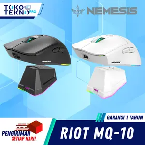 NYK Nemesis Riot MQ10 / MQ-10 Mouse Wireless Dual Mode Rechargeable Battery with Docking Charging