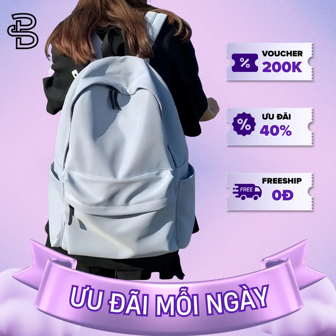 [BEST SELLER] Balo thời trang Bealux Form Hàn Quốc vải trơn, mềm, trống thấm, chất lượng cao - trơn Đeo Vai Backpack, size 30x40x13cm