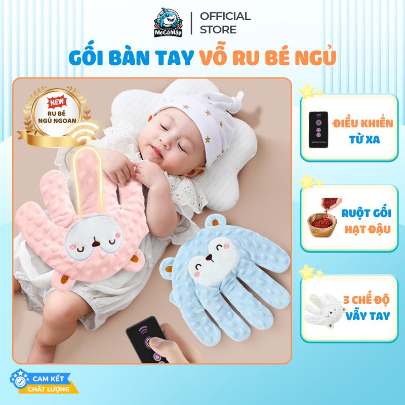 [MỚI 2025] Gối Bàn Tay Vỗ Bé Ngủ Lampa, Gối Bàn Tay Ru Ngủ Giúp Bé Ngủ Chống Giật Mình Tạo Cảm Giác An Toàn Cho Bé, Có Điều Khiển Từ Xa