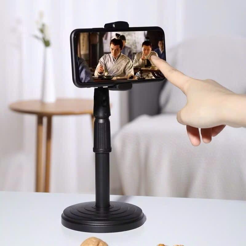 Giá Kẹp Đỡ Điện Thoại Để Bàn, Quay Phim Livestream - Trụ ABS Xoay 360 Độ Thông…