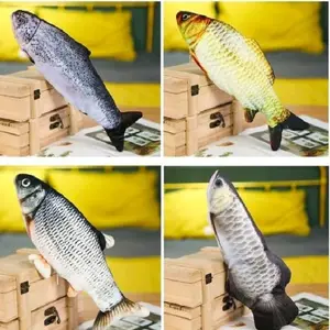PROMO Mainan Boneka Bentuk Ikan Catnip Gigitan Kucing/Anjing -SIZE 40cm