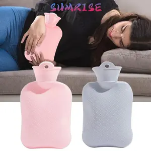 Anti Pecah Hot Water Bag 1000ml Kantong Kompres Panas/Dingin Penghangat Perut & Tangan Portable untuk Lansia