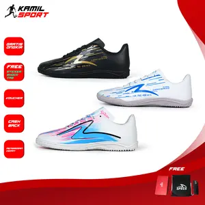 Kamil-Sport Sepatu Futsal Spec Terbaru Material Kulit Viu Sol Raw Rubber Eva Insol Antislip Bonus Kaos Kaki Tas Dan Box Bisa Cod Sepatu Olahraga Pria