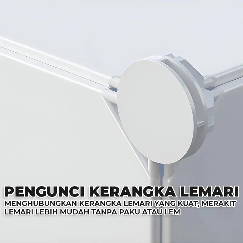 Lemari Plastik Minimalis Lemari Portable Lemari sisi ranjang 2 Susun Lemari Import Karakter Lucu 5
