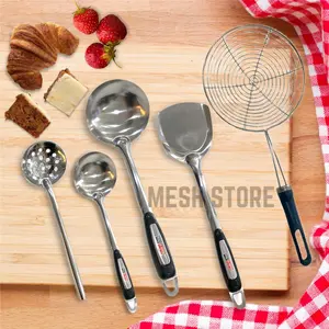 Spatula Set Stainless Isi 5 Pcs - Kitchen Tools Peralatan Untuk Masak