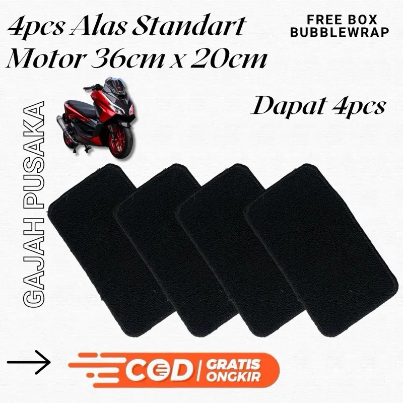 4pcs Keset Jagrak Keset Motor Alas Standart Motor Tebal