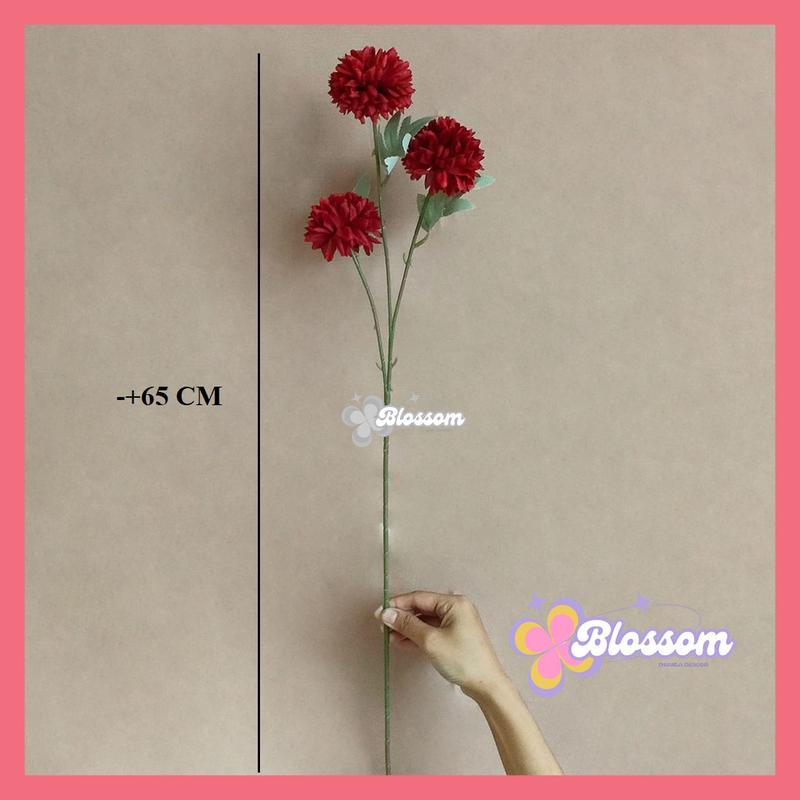 Artificial Flower Snow Pompom Bunga Palsu Plastik Hias Dekorasi Pesta Bouquet Buket Kantor Rumah 7