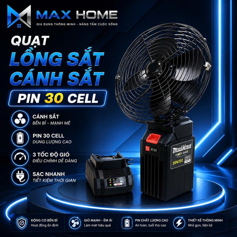 LỒNG SẮT CÁNH SẮT , BẢN GIỘNG 12IN ,2 Cấp Độ Gió