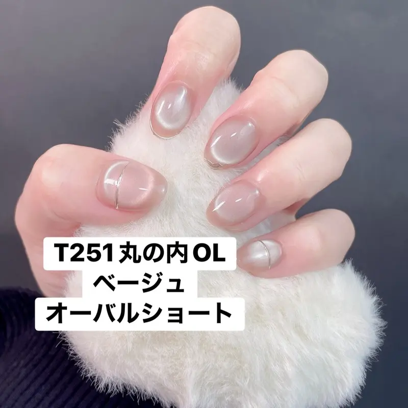 T462)【popo】ネイルチップつけ爪 オーバルショート - TikTok Shop