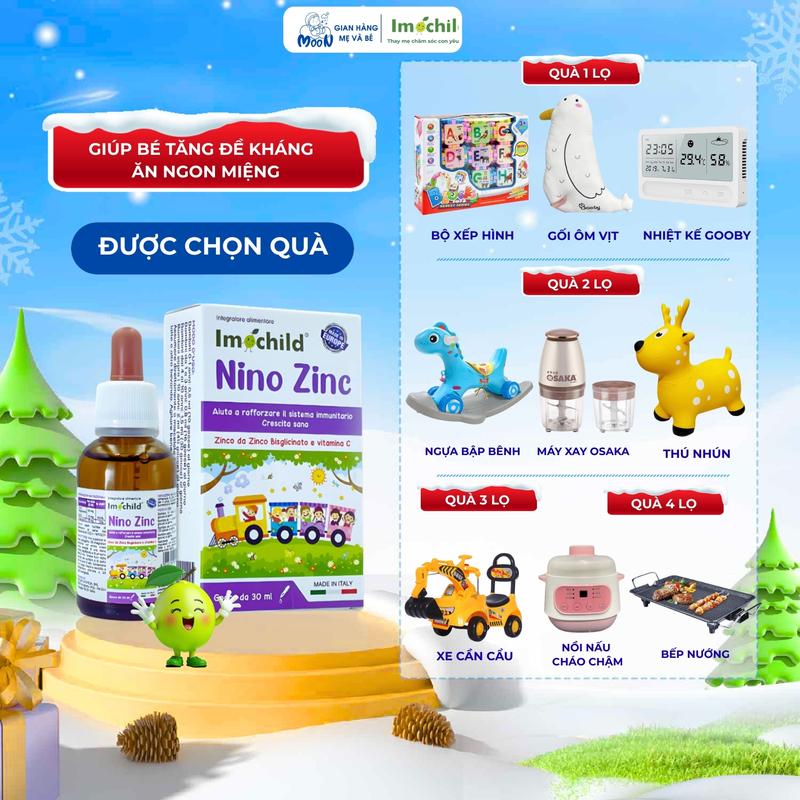 Kẽm Nhỏ Giọt Cho Trẻ Từ Sơ Sinh NINO ZINC IMOCHILD - Cải Thiện Biếng Ăn Tăng Đề Kháng Vitamin Cho Bé