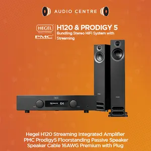 Paket Stereo HiFi System Hegel H120 Streaming Amplifier with PMC Prodigy5 Prodigy 5 Floorstanding Speaker