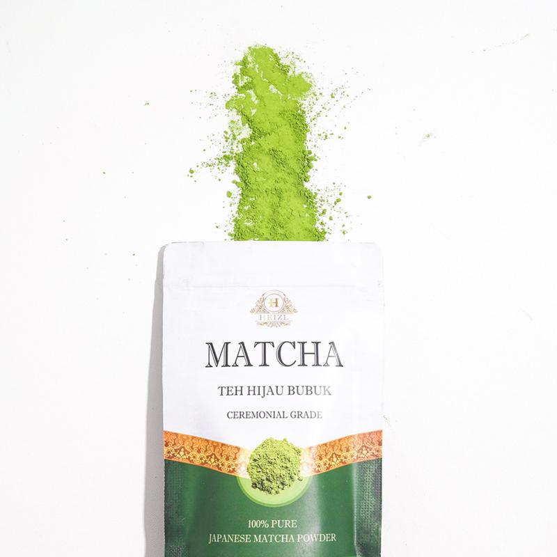 HEIZL Matcha Japanese Green Tea Powder (  Bubuk Greentea Matcha) Teh Hijau Bubuk Pouch 50gr 2