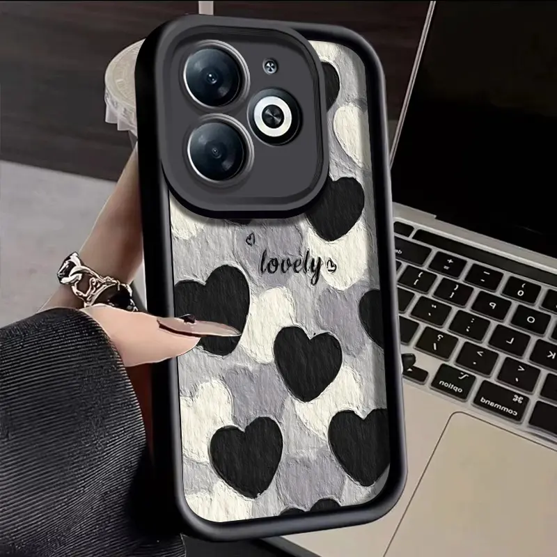 Casing Hp Untuk Infinix Smart 8 Smart 8 HD Smart 8 Plus Smart 8 Pro Tecno Pop 8 Spark Go 2024 Spark 20 Case Casing ponsel pola cinta HP ponsel kasing lembut trendi baru Softcase pelindung silikon Kesing