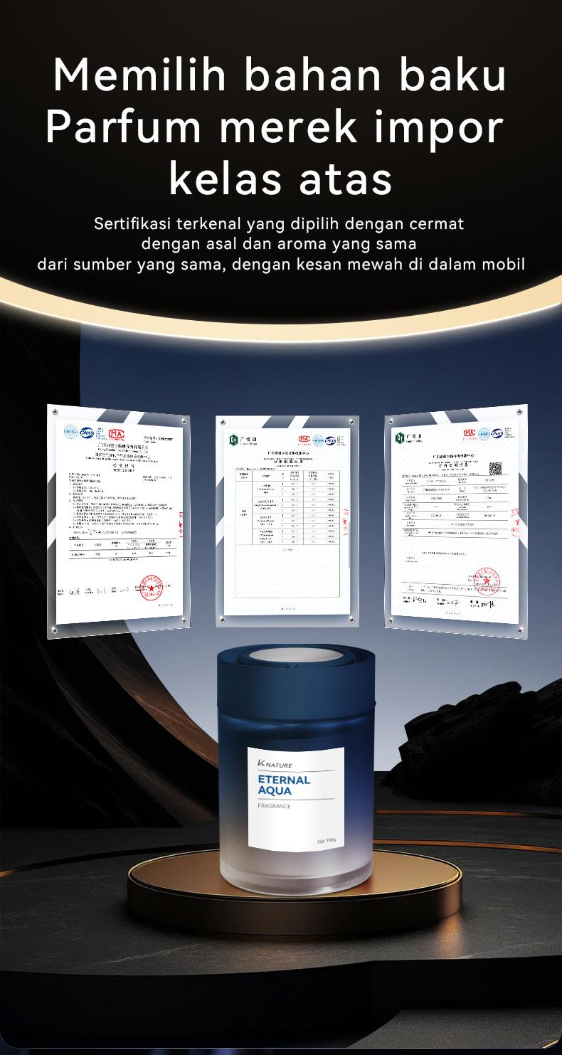Kathwi K-nature Car Fragrance Aroma Tahan Lama Dan Menyenangkan Pengharum Mobil Mewah Terbaru 180g Formula Hipoalergenik Antibakteri Dan Penghilang Formaldehida
