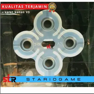 10 Karet Kanan V3 Original PS3 PS2 Kualitas Terjamin Logo V3 Untuk Stik Game Asli Mesin Pabrik
