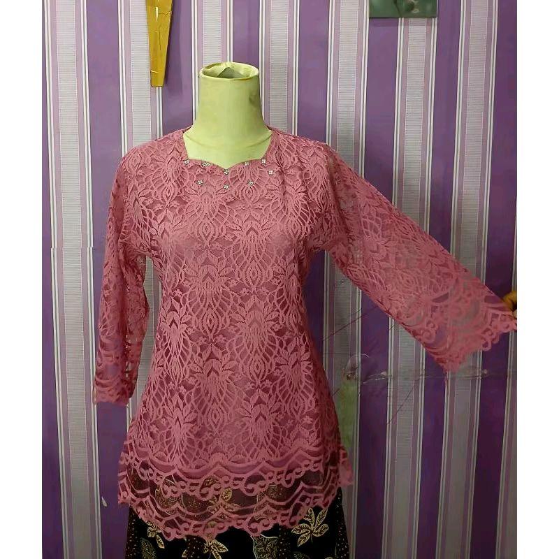 KEBAYA ATASAN WANITA TRADISIONAL TANGAN LURUS SMEI PRANCIS PREMIUM/KEBAYA MODERN / KEBAYA FORMAL ELAGAN TERBARU 4