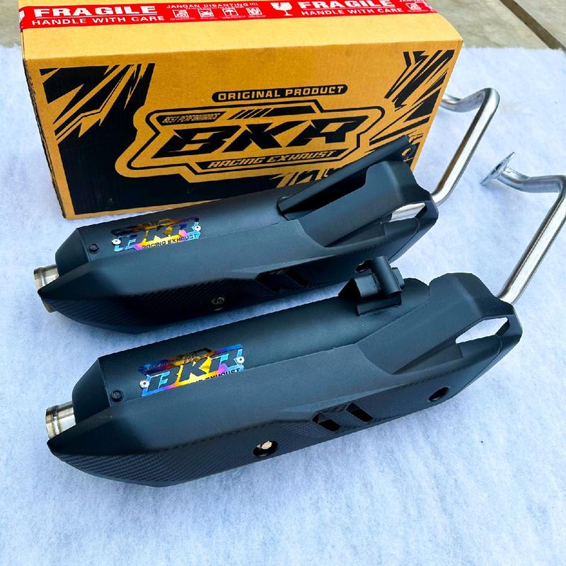 Knalpot Moncong Shijiro Paket lengkap Tameng Original BKR EXHAUST untuk Motor Beat Vario Scoopy Nmax Aerox Pcx Mio - Motorcycle Karbu Racing Silincer 1
