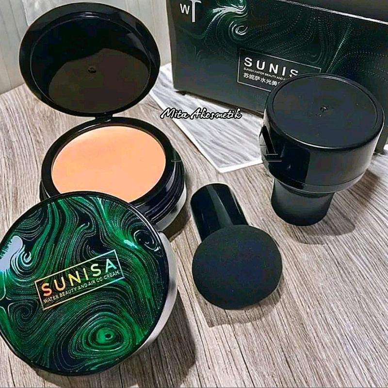 Bedak Glowing Sunisa Air Chusion Anti Air Anti Minyak Tahan Lama Compact Powder 2