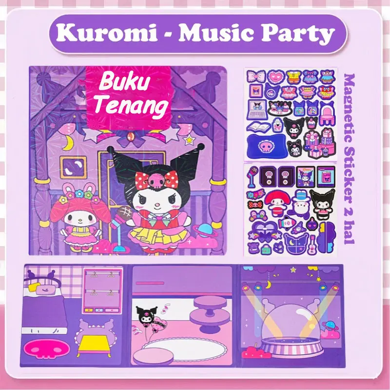 Buku Stiker Magnet Karakter Magnetic Sticker Books Buku Mainan Edukasi Quiet Books Magnetic Suction Karakter Edukasi / Magnetic Sticker Book / Quite Book Sanrio 7