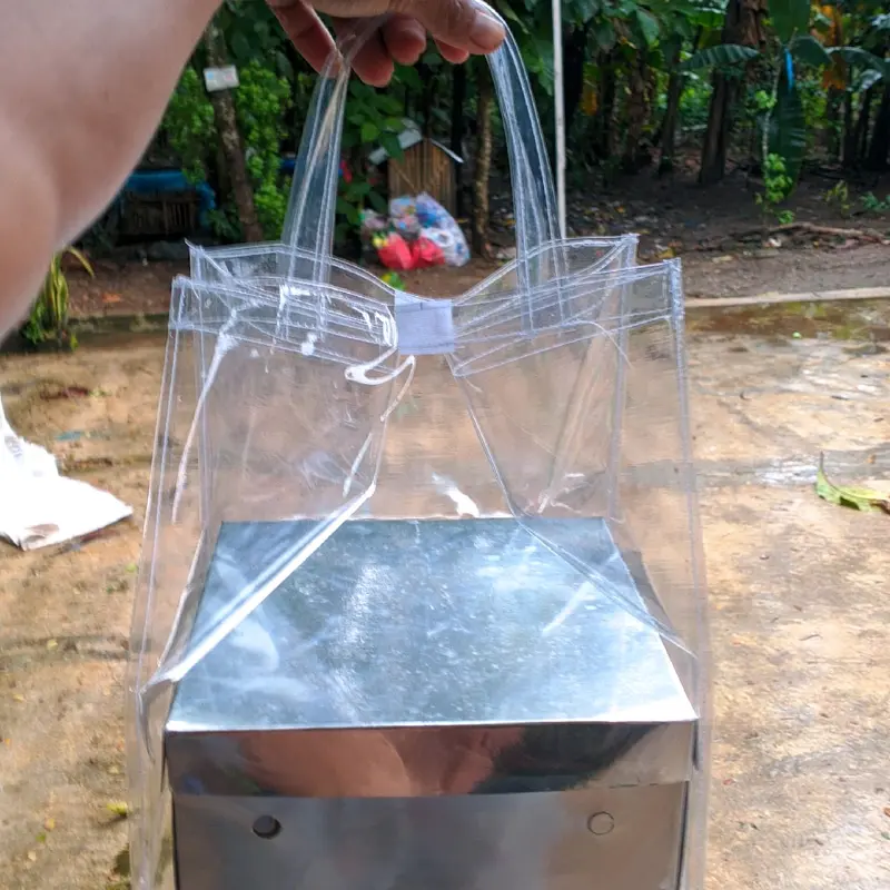Tas Mika transpara Tas Berkat/ Tas  Hajatan ringan khaky blue kain white swing lurik hijau plastik cc skincare dompet abu abu anti-gores hitam kresek Goodie 1
