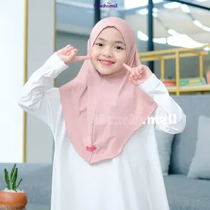 Hijab Shamira Haura- Bergo Instan Anak Jersey Kerudung Sekolah Daily Muslim All Size 3-9 Tahun Terbaru Non Renda