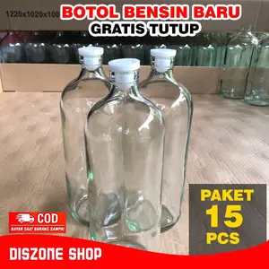 botol bensin 1 liter PAKET 15 PCS