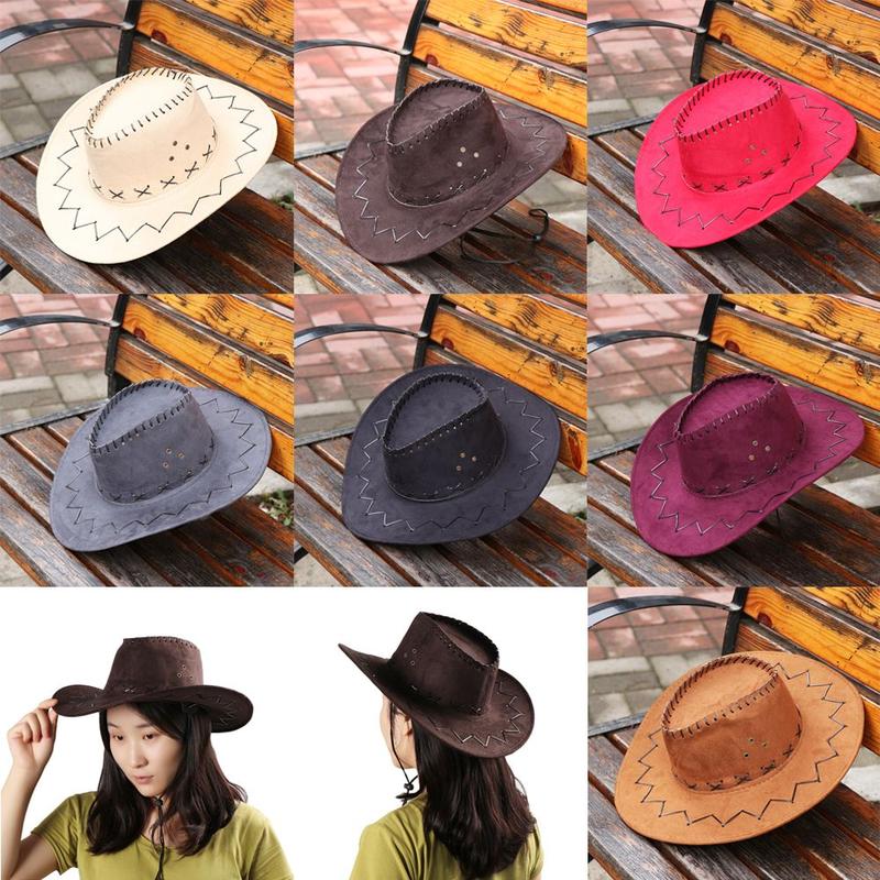 Product Introduction of Hot Sale Suede Fashion Polyester West Fancy Dress Cowboy Hat Unisex Cap 9