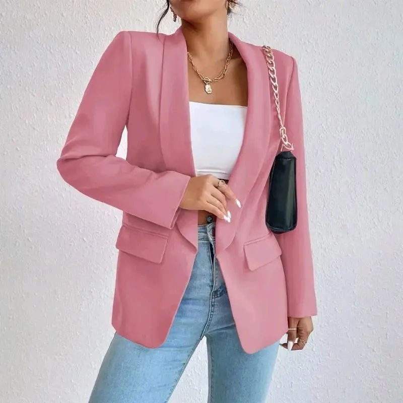 Jas Blazer Wanita Herfit Kerah Langsung