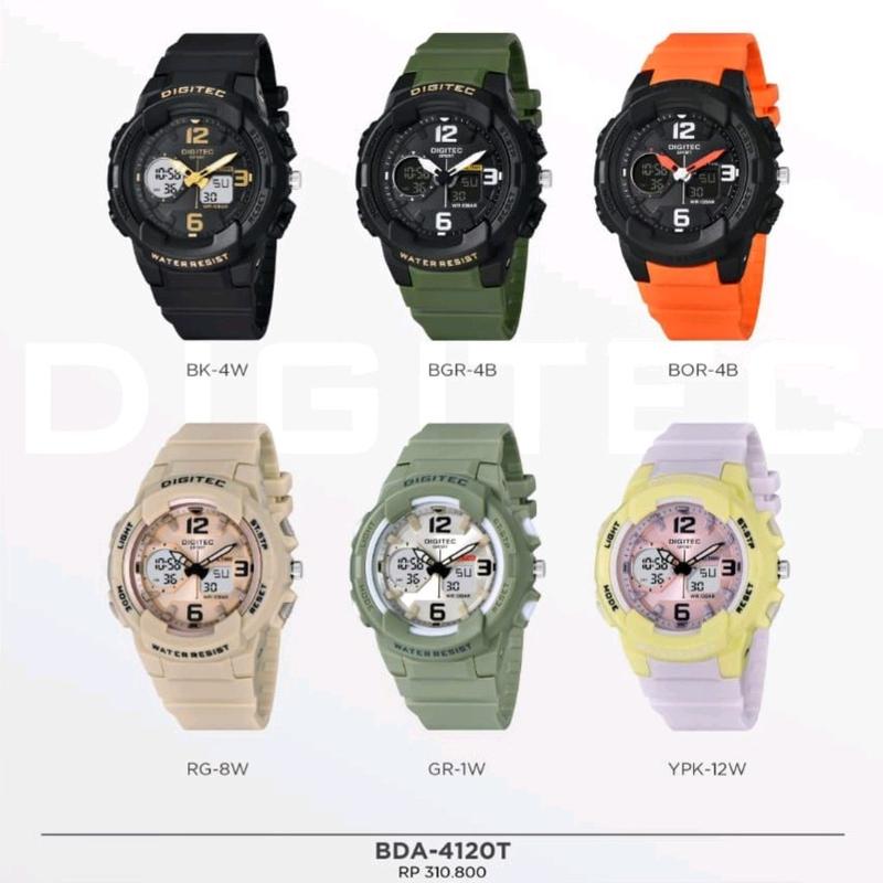 Jam Tangan Anak Pria dan Wanita Digitec 4120T Original Digital Water Resist Strap Rubber Fashion Terkini Garansi Free Box Dan Battre Cadangan COD 6