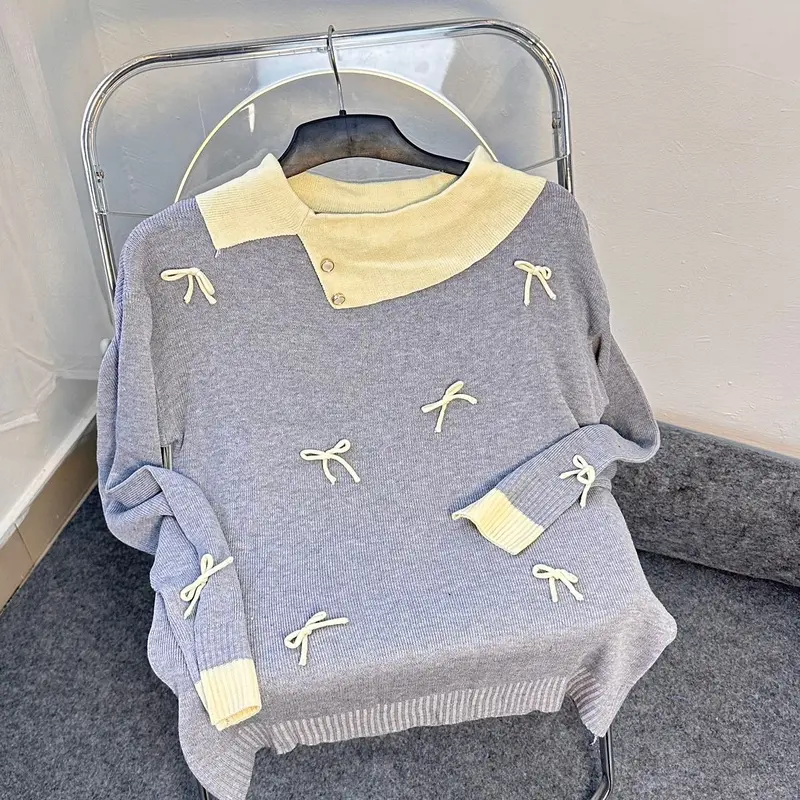 MAHARA - Jameela Atasan Rajut Pita Knitwear Wanita Baju Motif 1