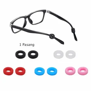 1 Pasang Pengait Kacamata Silikon - Anti Slip - Earhook Silicone - Penahan Hijab Style - KP862 Group Glasses