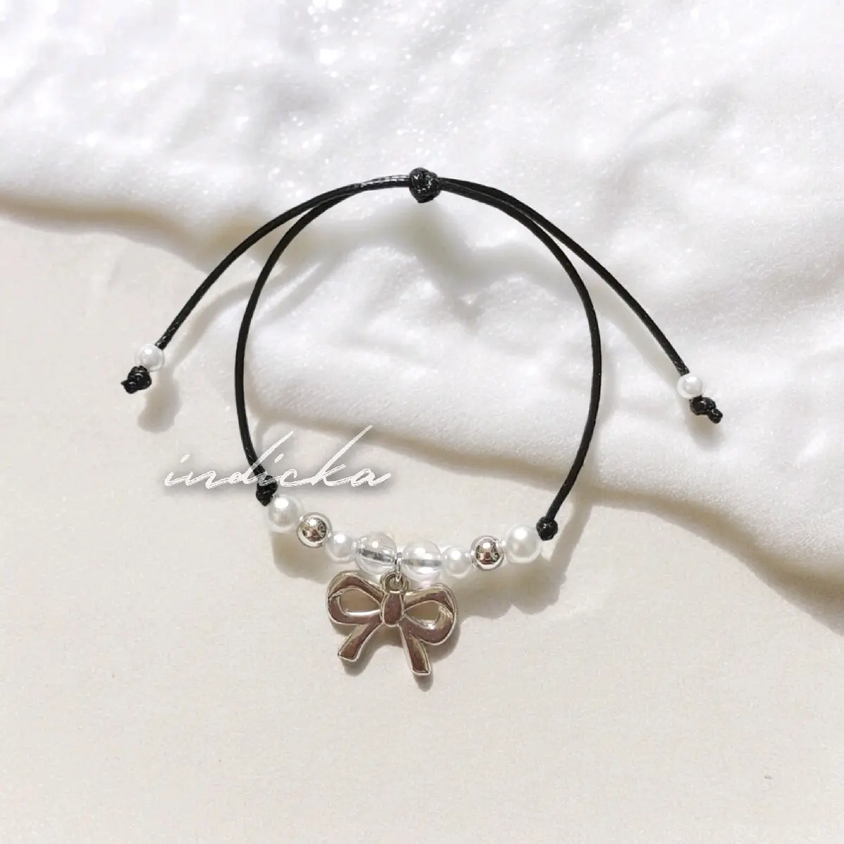 Gelang Tali Serut Manik Simple Murah Kirei Aesthetic Cantik untuk Anak Remaja Dewasa Cewek Cewe Perempuan Wanita Bracelet Bracelets Gift Beads Plastik