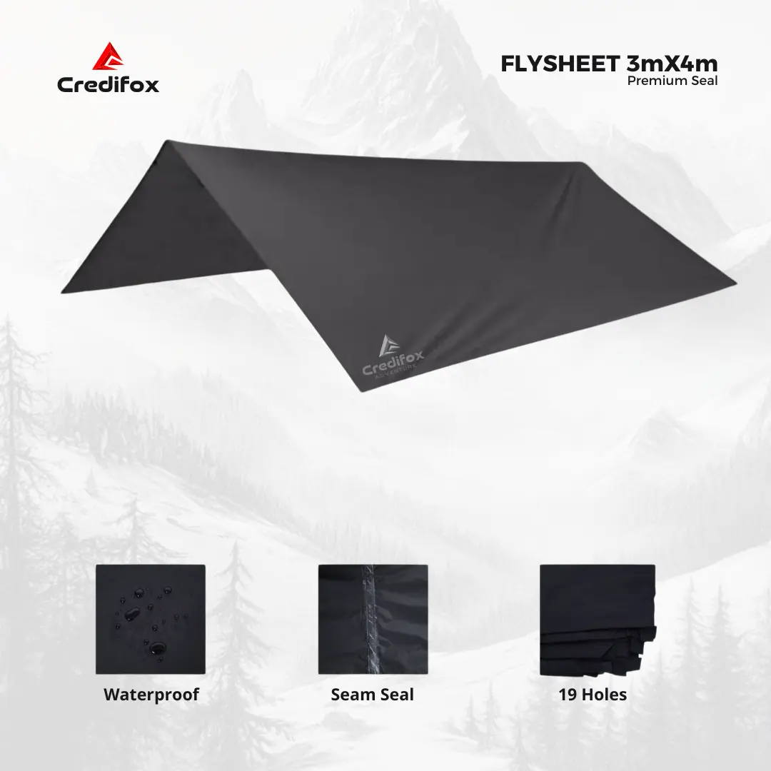 CREDIFOX Flysheet Tenda Ukuran 3x4 Premium Seam Seal Waterproof - fly sheet 3x4 - playsit tenda waterproof