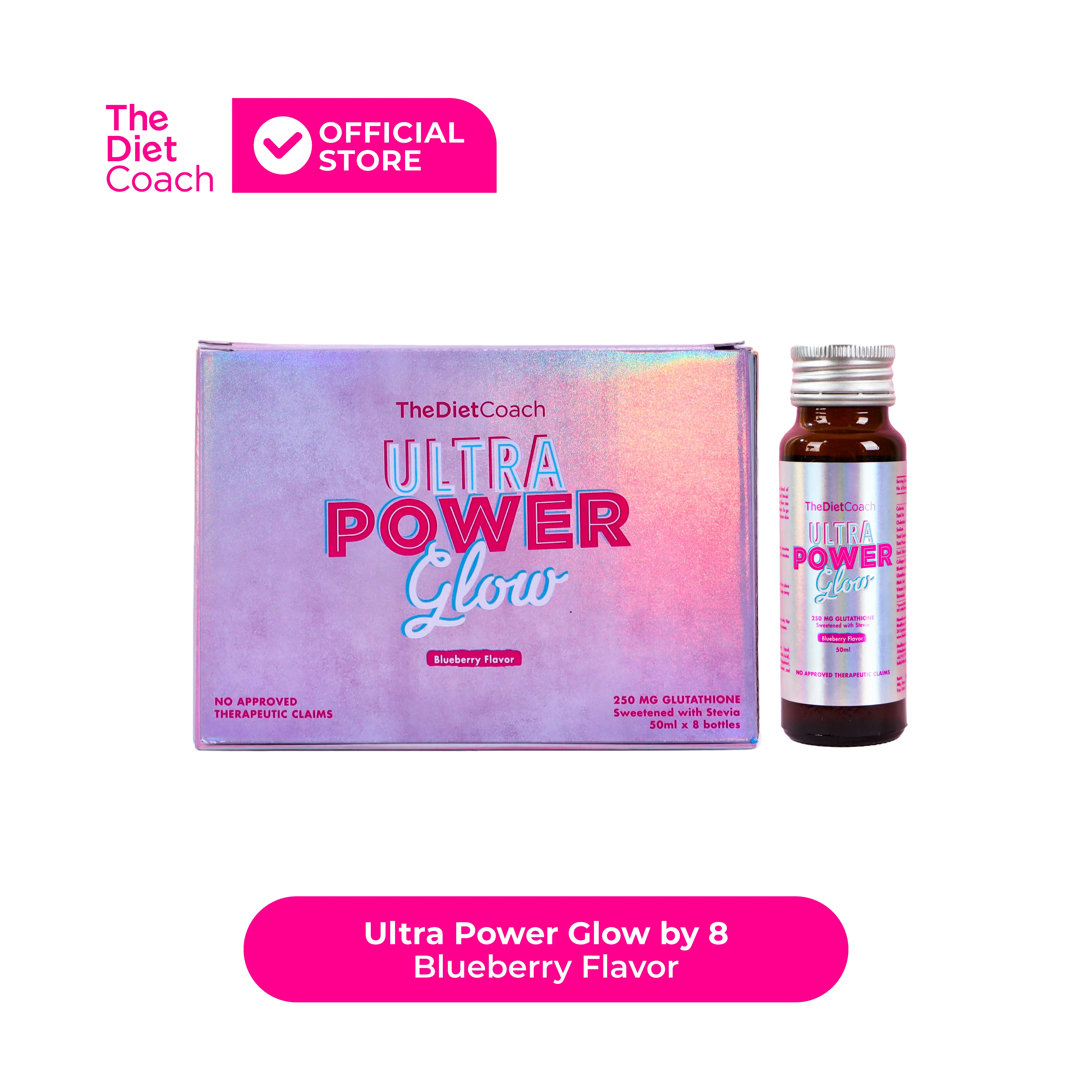The Diet Coach Ultra Power Glow by 8 [Glutathione + 5,000mg Collagen Drink] 