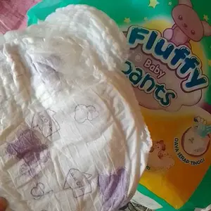 FLUFFY Popok Bayi Tipe Celana Size S20,M18,L18,XL16 Pcs Ekonomis,Daya serap tinggi