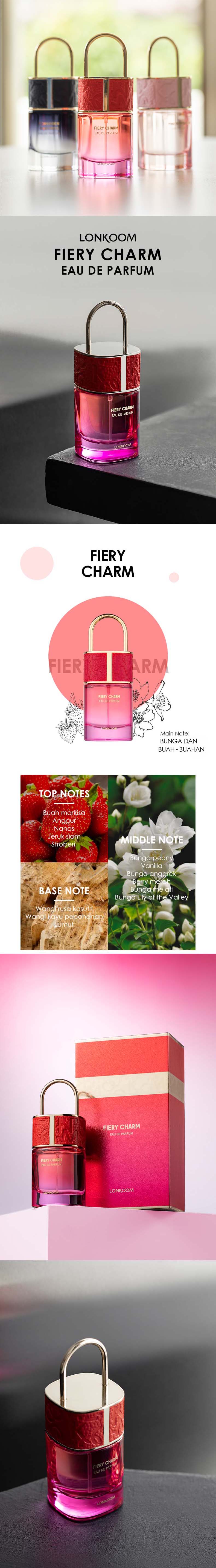LONKOOM Parfum Cewek Pink Temptation/Fiery Charm Wangi Tahan Lama Soft Fruity Floral 50ml EDP LONKOOM Parfum Cewek Pink Temptation/Fiery Charm Wangi Tahan Lama Soft Fruity Floral 50ml EDP