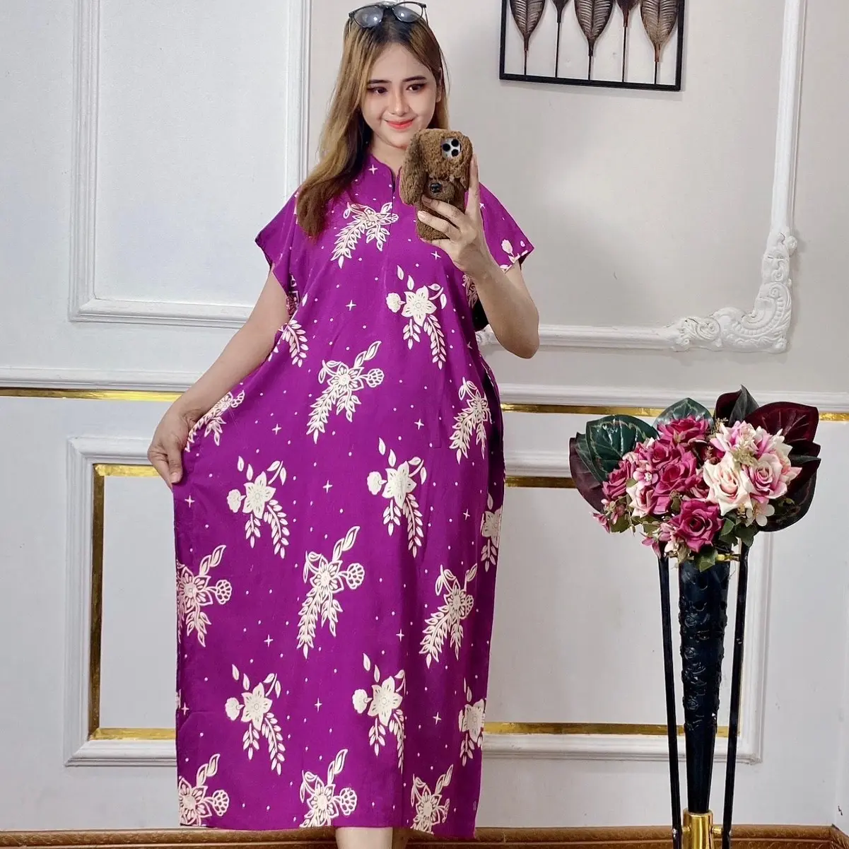 Daster Terbaru Kekinian Dress Busui Wanita Bahan Rayon LD 110 PB 115 Cm - Daster Busui Santai