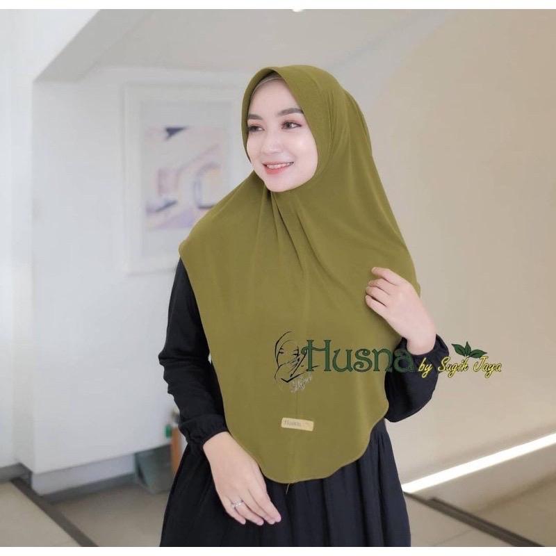 Hijab Ped Marwah Dewasa Husna Jersey Premium nyaman panjang muslim instan kerudung wanita Lembut Variasi Oval Khimar 4