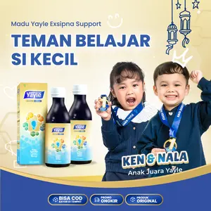 Paket 2 Botol Yayle Exsipna - 120ml & 200ml -  Madu Vitamin Teman Belajar SI Kecil
