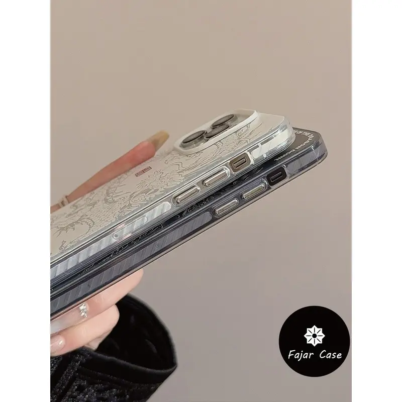 Casing Ponsel IMD Seni Naga Cangkang Keras Matte Premium untuk Iphone 15 Plus 15 15 Pro 15 Pro Max 11 11 Pro Max 7 Plus 12 12 Pro 12 Pro Max 13 13 Pro 14 8 Plus XR X XS 14 Pro XS Max 13 Pro Max 11 Pro 14 Pro Max 14 Plus case 7