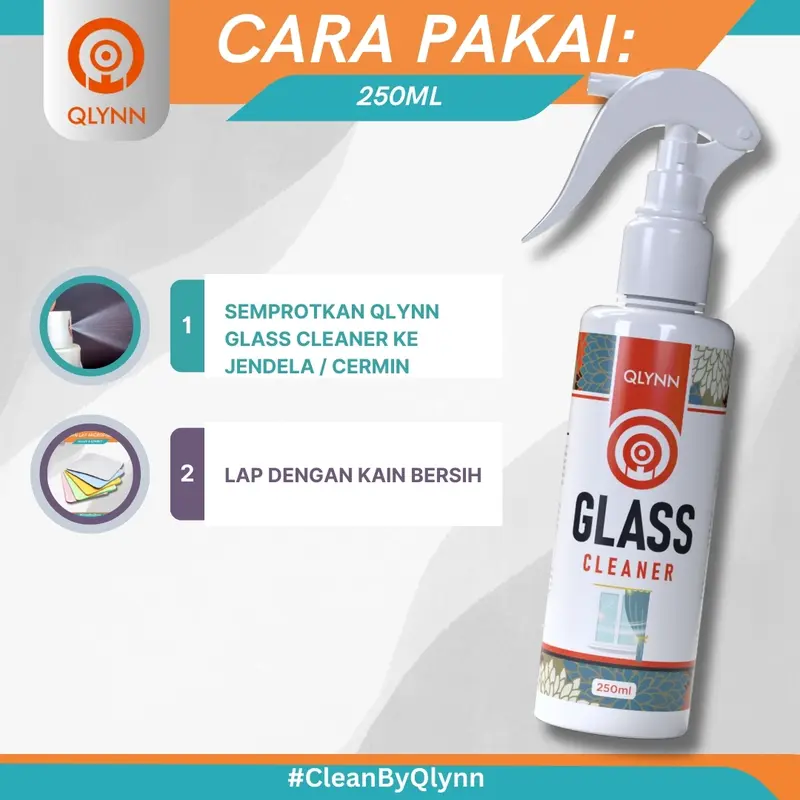 QLYNN Cairan Pembersih Kaca Jendela / Cermin 250ml Glass Cleaner 1