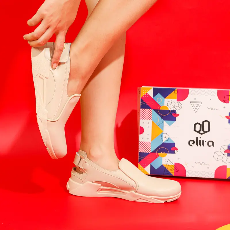 ELIRA Noel Cream - Sepatu Slip On Flat Wanita - Synthetic Premium Shoes 2