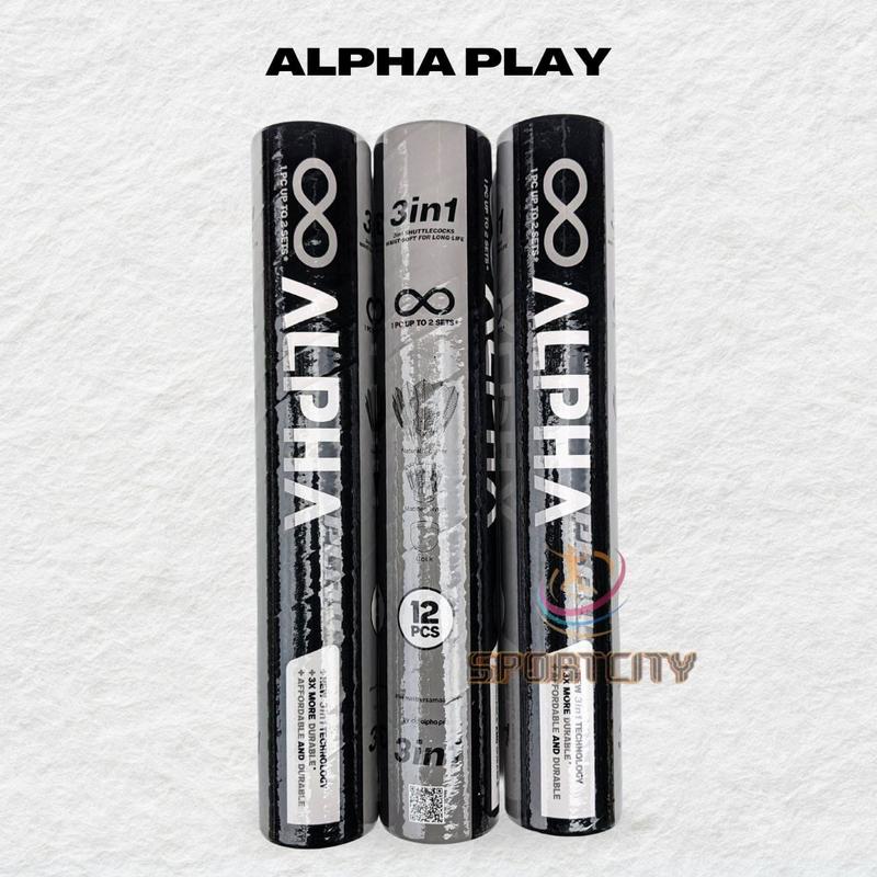 Shuttlecock  Cock Badminton 3 IN 1 Nitro Gold / Alpha Black / Alpha Eco White Original 2