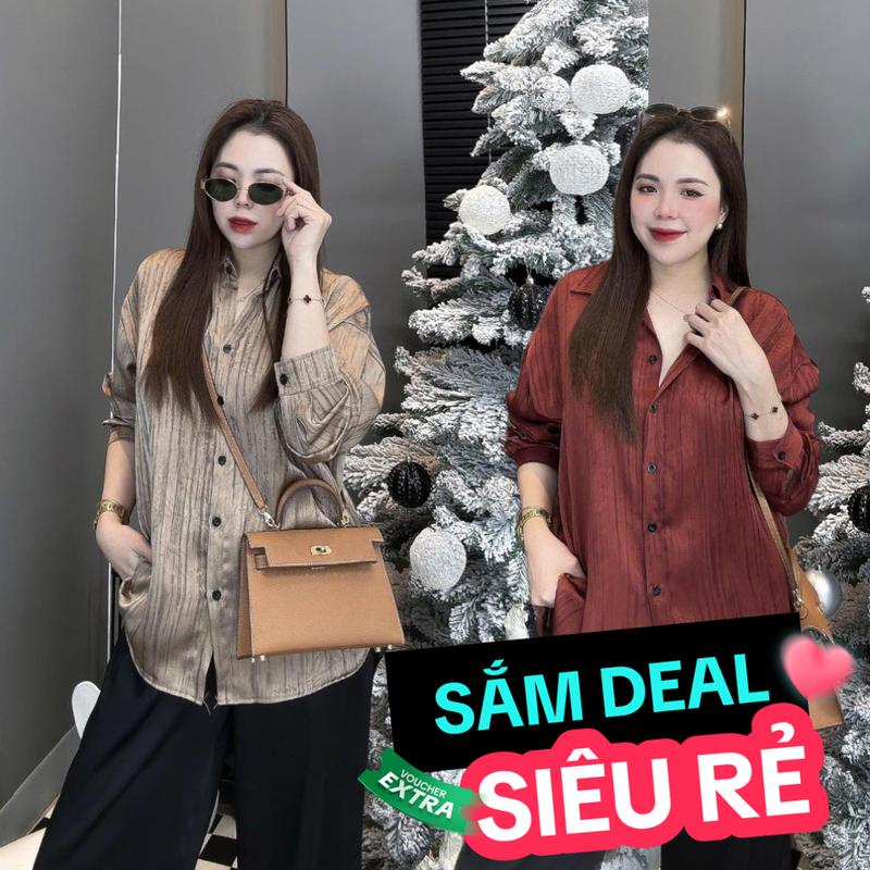 Áo sơ mi nữ dài tay chất vải lụa thượng uyển dày dặn, áo sơ mi nữ đẹp màu Trắng Women Top