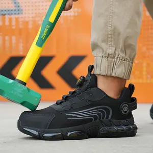 AEISO Sepatu Sporty Casual Hitam Pria Wanita Model V13 dengan Extra penguat di ujung dan di lapisi pelindung ringan Non K3 elegan dan fashionable